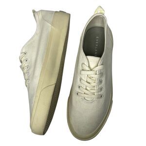 Everlane Forever Sneaker Ivory White Lace Up Boat Unisex Shoes Sz MN 5.5 WN 7.5